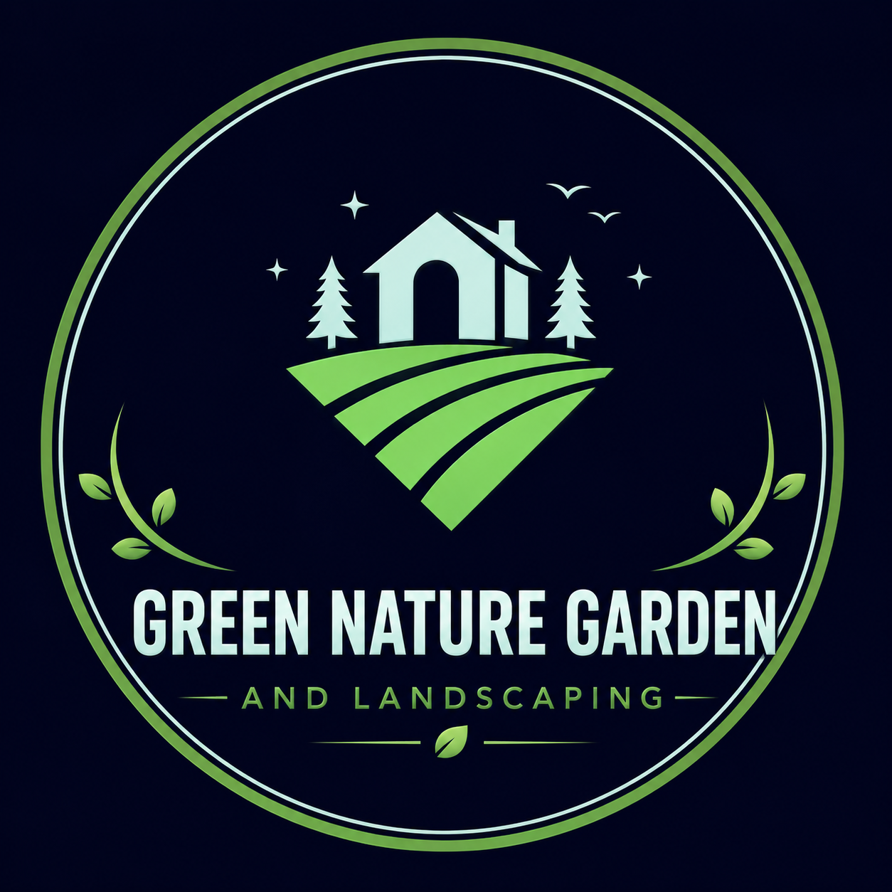 Green Nature Garden and Landscaping Logo